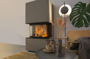 Inglassed fireplace